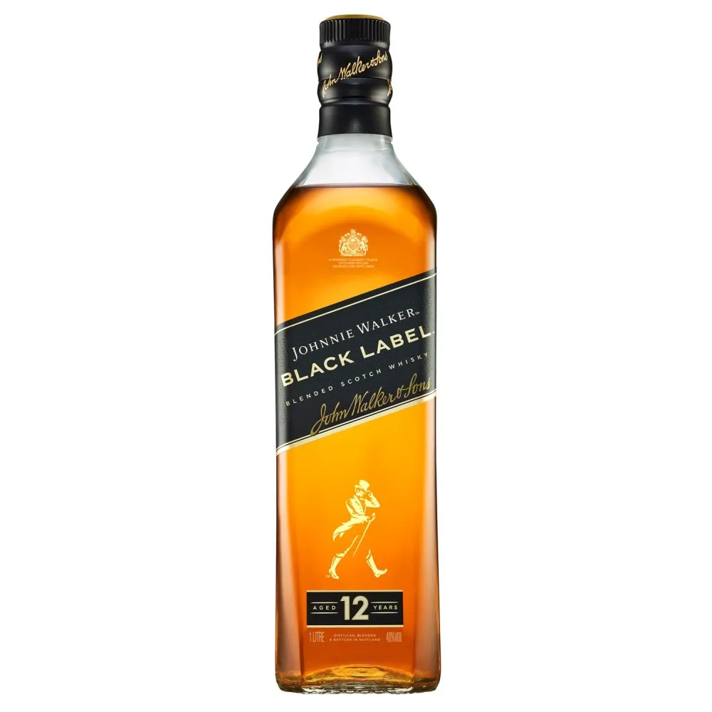 Jhonnie Walker Black Label x 1L Johnnie Walker Black Label 12 Year Old Blended Scotch Whisky 1 lt. - Imagen 1