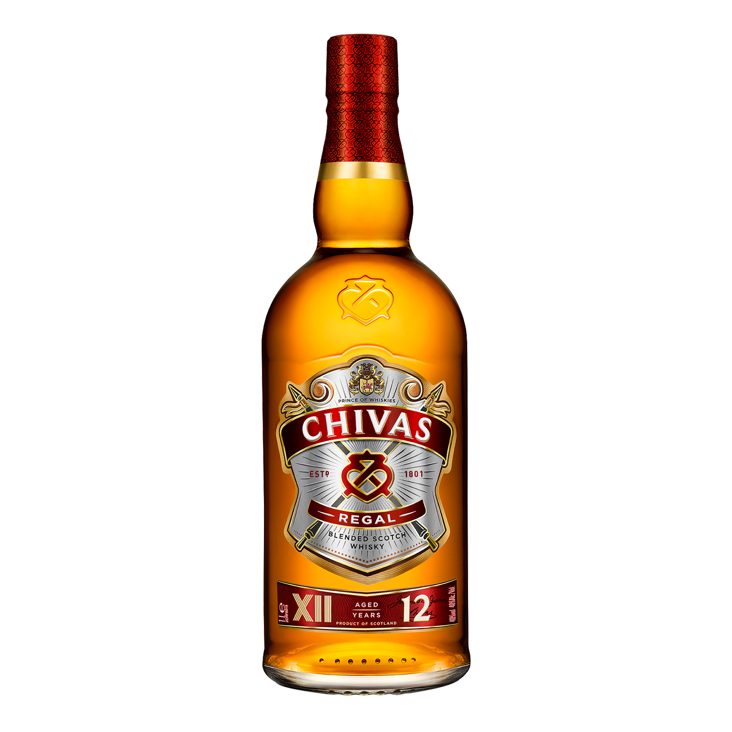 Whisky Chivas 12 años x 1L Chivas Regal Regal 12 Year Old Blended Scotch Whisky 1 lt. - Imagen 1